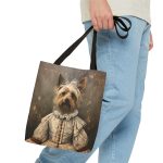 Yorkshire Terrier Charm Tote Bag - Vintage Art Canvas For Dog Lovers