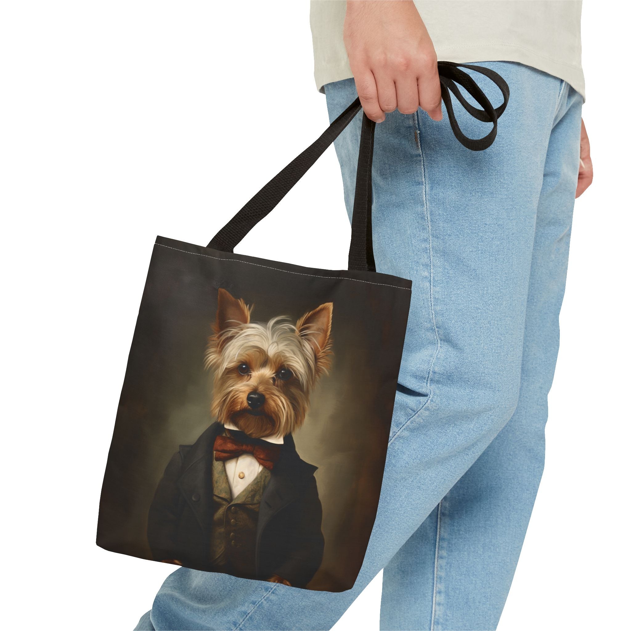 Yorkie Charm Tote Bag Red Fedora Yorkshire Terrier Design Yorkie Charm Tote Bag Red Fedora Yorkshire Terrier Design