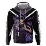 Hiei Yu Yu Hakusho Hoodie with Jagan Eye and Intense Battle Pose Design