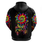 Hippie Jeep Hoodie Daisy Jeep Girl DT01
