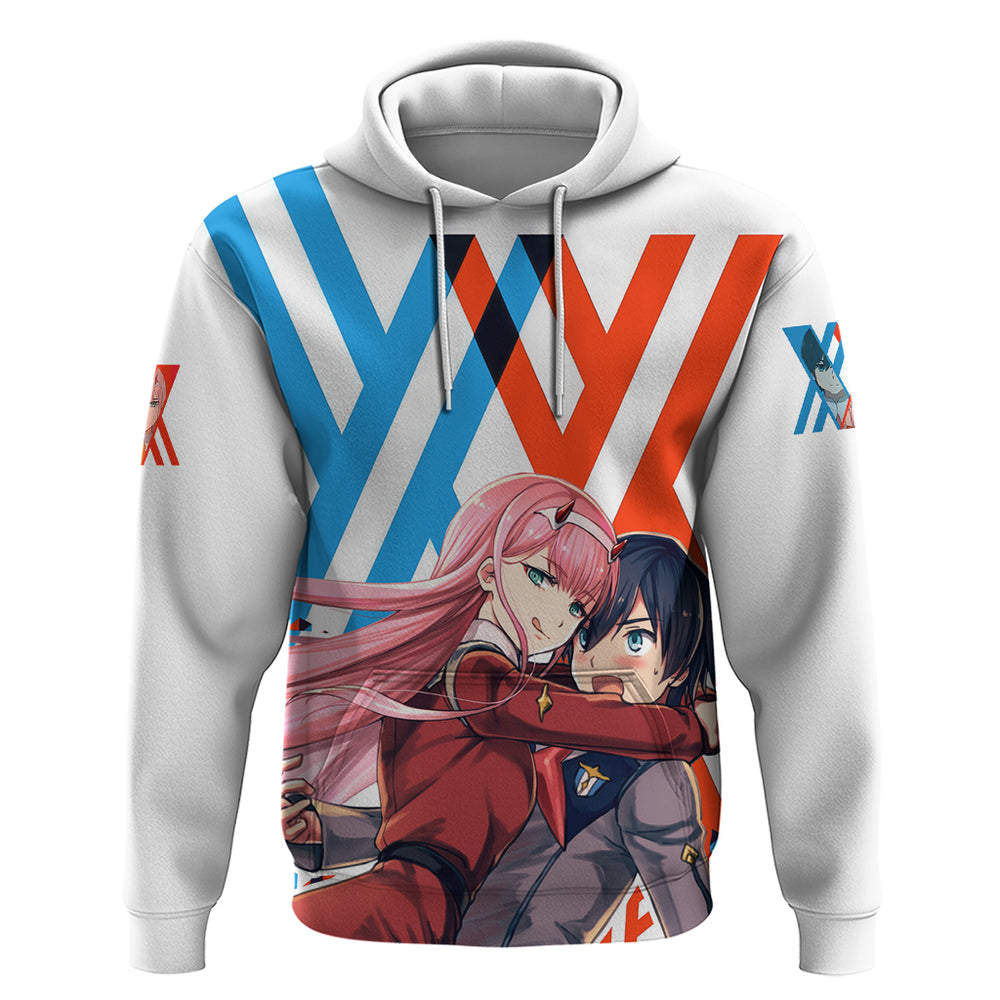 Hiro and Zero Two Strelitzia Hoodie Anime Style Hiro and Zero Two Strelitzia Hoodie Anime Style