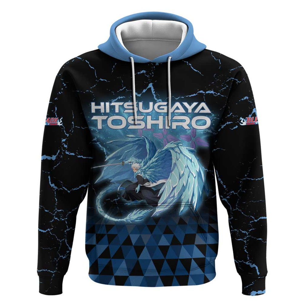 Hitsugaya Toshiro Bleach Hoodie Ice Element Anime Crystal Style Hitsugaya Toshiro Bleach Hoodie Ice Element Anime Crystal Style