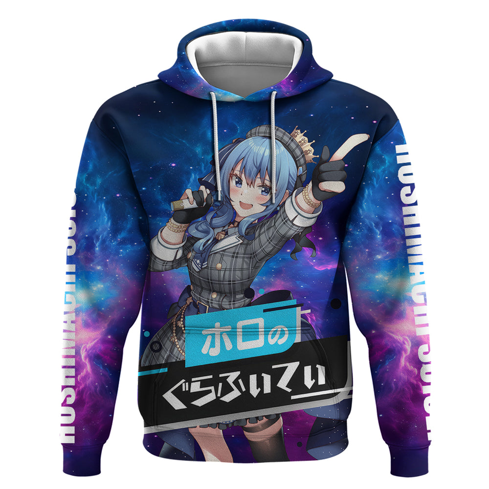 Hoshimachi Suisei Holo Live Hoodie Galaxy Style Hoshimachi Suisei Holo Live Hoodie Galaxy Style