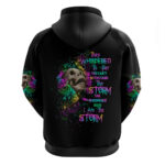 I Am The Storm Tie Dye Rose Skull Hoodie