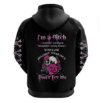 I'm A B Don't Try Me Rose Skull Hoodie