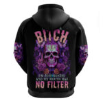 I'M Not A B I'M Just Honest Skull Butterfly Hoodie