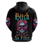 I'm Not A B I'm Just Honest Skull Roses Colorful Hoodie