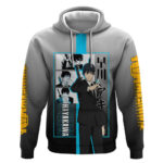 Aki Hayakawa Chainsaw Man Hoodie with Devil Hunting Pose and Determined Design