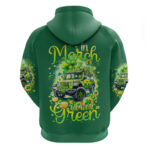 Irish Jeep Hoodie In March We Wear Green DT01
