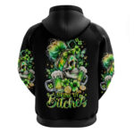 Irish Skull Hoodie Drink Up Bitches DT01