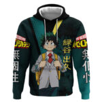 Izuku Midoriya Transformation Hoodie Japanese Comic Book Style