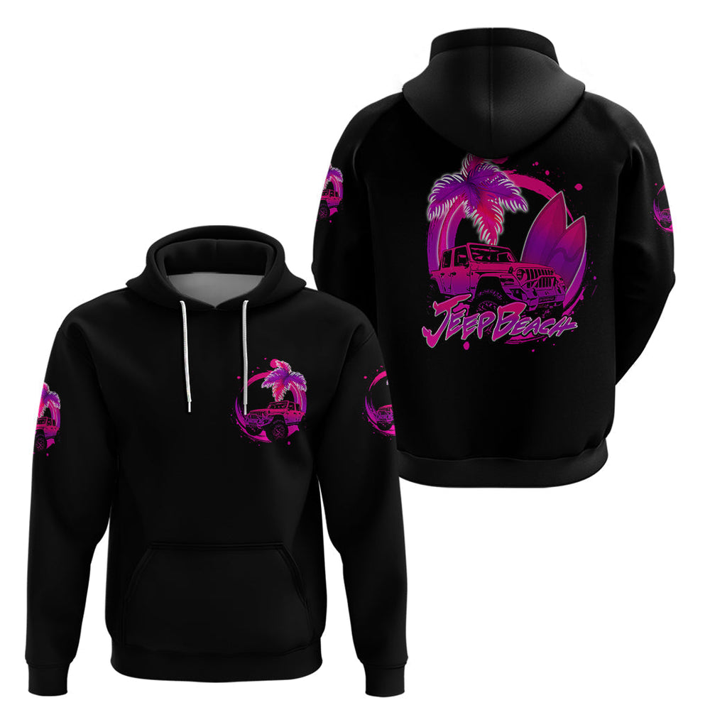 JEEP Beach Hoodie Vibe Pink Style JEEP Beach Hoodie Vibe Pink Style