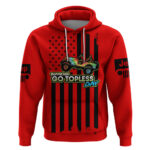 Jeep Go Topless Day 2023 Get Dirty Hoodie Red Version