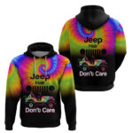 Jeep Hair Dont Care Hoodie Tie Dye Black Gradient Version