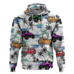 Jeep Hawaii Hoodie Coconut Tree Mix Jeep