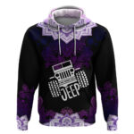 Jeep Mandala Hoodie Patterns Flower Mix Jeep