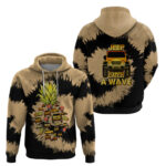 Jeep Pineapple Bleach Tie-dye Style Catch A Wave Hoodie
