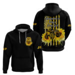 Jeep Sunflower Hoodie Happiness Is Being A Jeep Girl Black