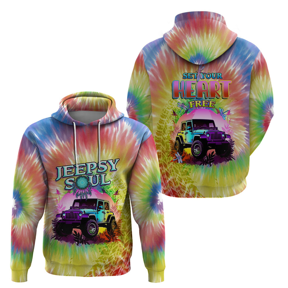 Jeepsy Soul Tie-dye Hoodie Set Your Heart Free Jeepsy Soul Tie-dye Hoodie Set Your Heart Free