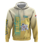 Jirachi from Pok Hoodie with Psychic Type Power and Cute Design