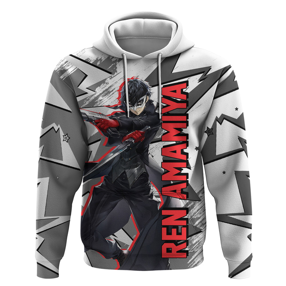 Joker Persona Hoodie Anime Mix Polygon Cyber Style Joker Persona Hoodie Anime Mix Polygon Cyber Style
