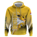 Jolteon from Pok Hoodie with Electric Type Thunderbolt and Speed Design