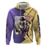 Joseph Joestar JoJo's Bizarre Adventure Hoodie with Hamon Pose and Strategic Battle Design