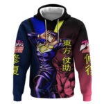 Josuke JoJos Bizarre Adventure Hoodie with Crazy Diamond Stand