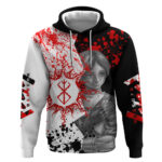 Judeau Berserk Hoodie Anime Run Symbol Blood Style