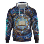 Julius Novachrono Black Clover Hoodie Cosmic Time Magic Style with Celestial Clockwork Motif