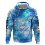 Juvia Lockser Fairy Tail Hoodie Water Magic Anime Style with Heart and Raindrop Aesthetic