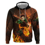 Kamado Tanjiro in Infinity Castle - Demon Slayer Hoodie Anime Style