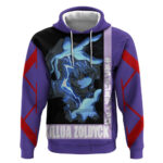 Killua Zoldyck Hoodie with Electric Aura and Assassin Eyes Anime Design