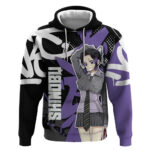 Kocho Shinobu Demon Slayer Hoodie Purple Black Graffiti Anime