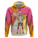 Kokoro Hoodie Sunset Gradient Baseball Anime Style
