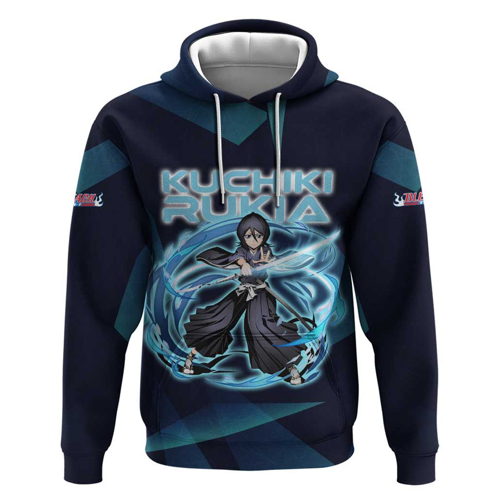 Kuchiki Rukia Bleach Hoodie Frost Aura Anime Energy Style Kuchiki Rukia Bleach Hoodie Frost Aura Anime Energy Style