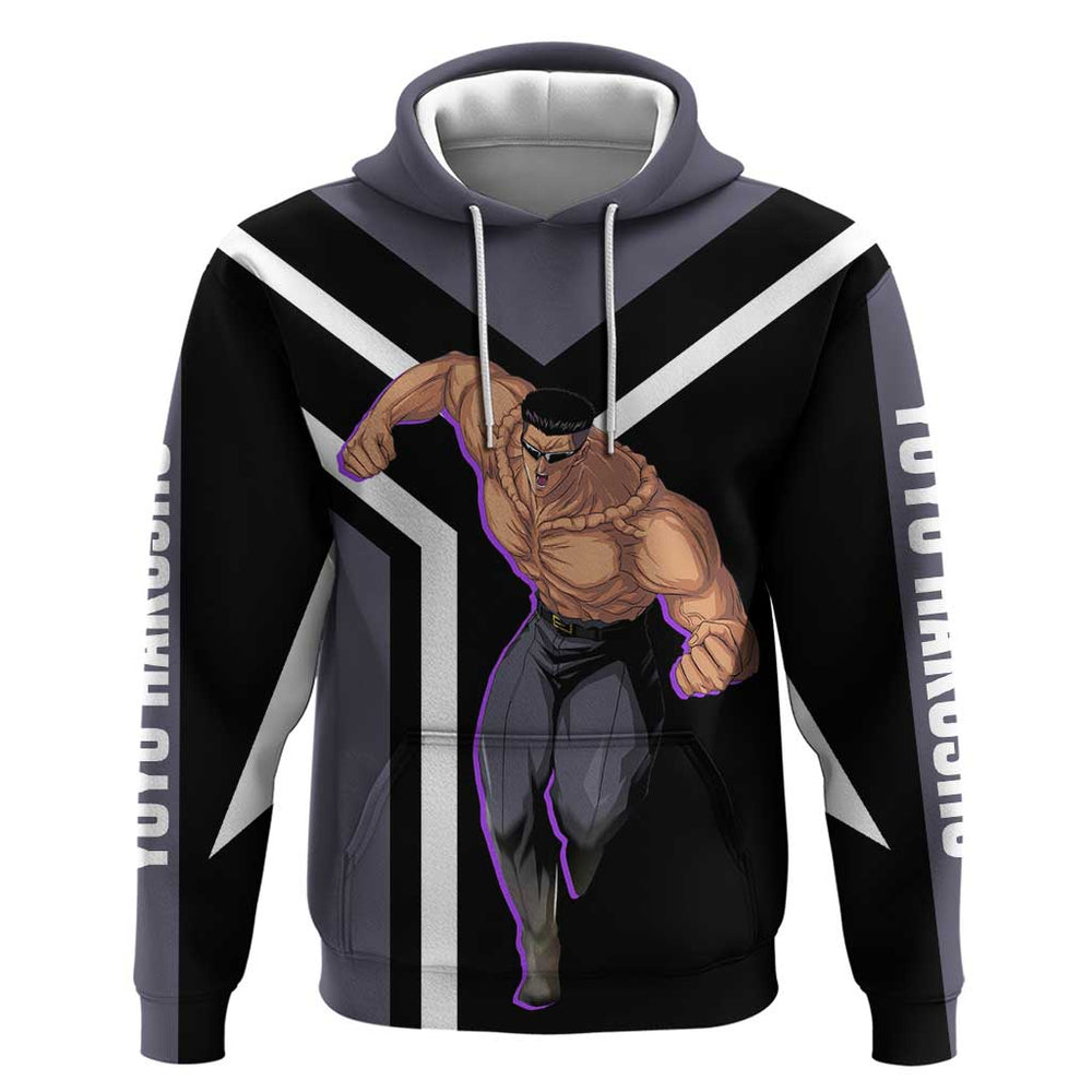 Kurama Yu Yu Hakusho Hoodie with Human Form and Calm Focused Pose Design Kurama Yu Yu Hakusho Hoodie with Human Form and Calm Focused Pose Design