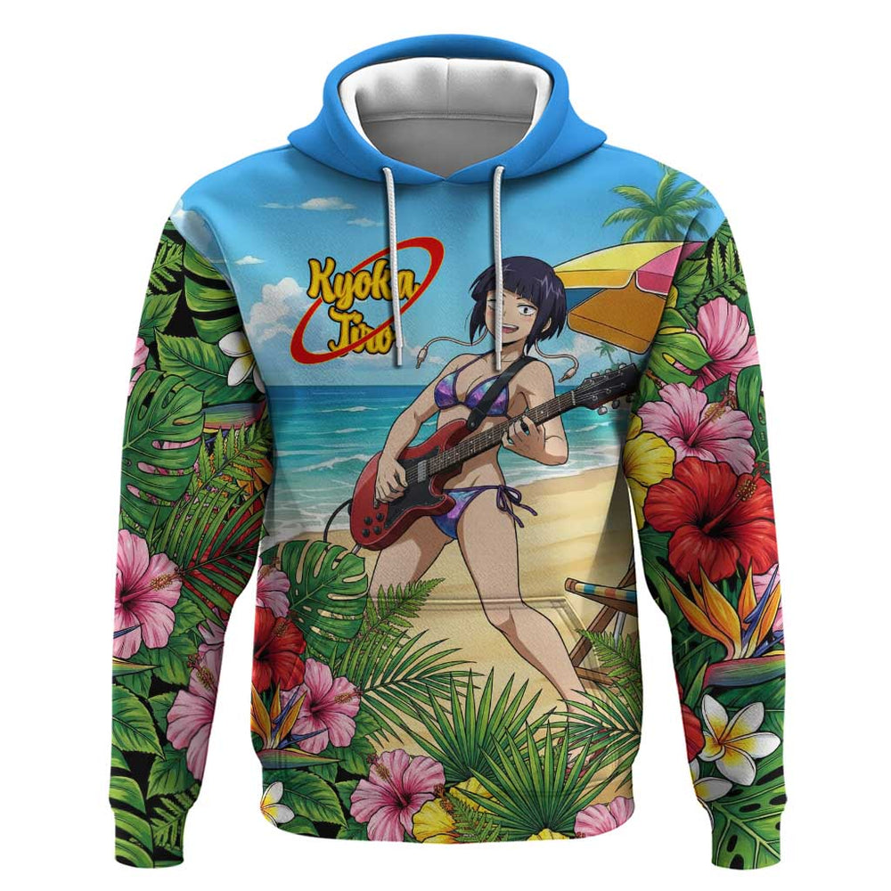 Kyoka Jiro Summer Chill Hoodie Tropical Anime Rock Vibes Kyoka Jiro Summer Chill Hoodie Tropical Anime Rock Vibes