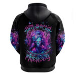 Lady Skull Hoodie I'm Not Anti Social I'm Just Not User Friendly DT01