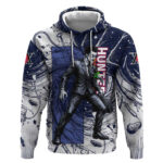 Leorio Paradinight Portal Energy Theme Hoodie with Dynamic Anime Artwork and Blue Grunge Design