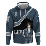 Levi Attack on Titan Hoodie Anime Denim Illustration