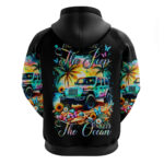 Beach Jeep Hoodie Find Me Where The Jeep Meets The Ocean DT01