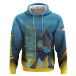 Luxray from Pok Hoodie with Electric Type Power and Dynamic Pose Design