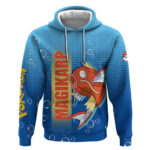 Magikarp from Pok Hoodie with Water Type Power and Splashing Design