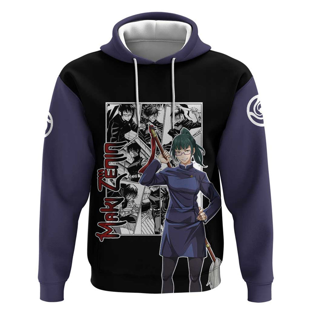 Maki Zenin - Jujusu Kaisen Hoodie Anime Mix Manga Style Maki Zenin - Jujusu Kaisen Hoodie Anime Mix Manga Style