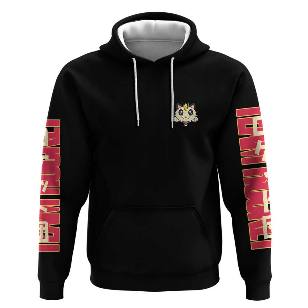 Meowth Poke Hoodie Anime Style Meowth Poke Hoodie Anime Style
