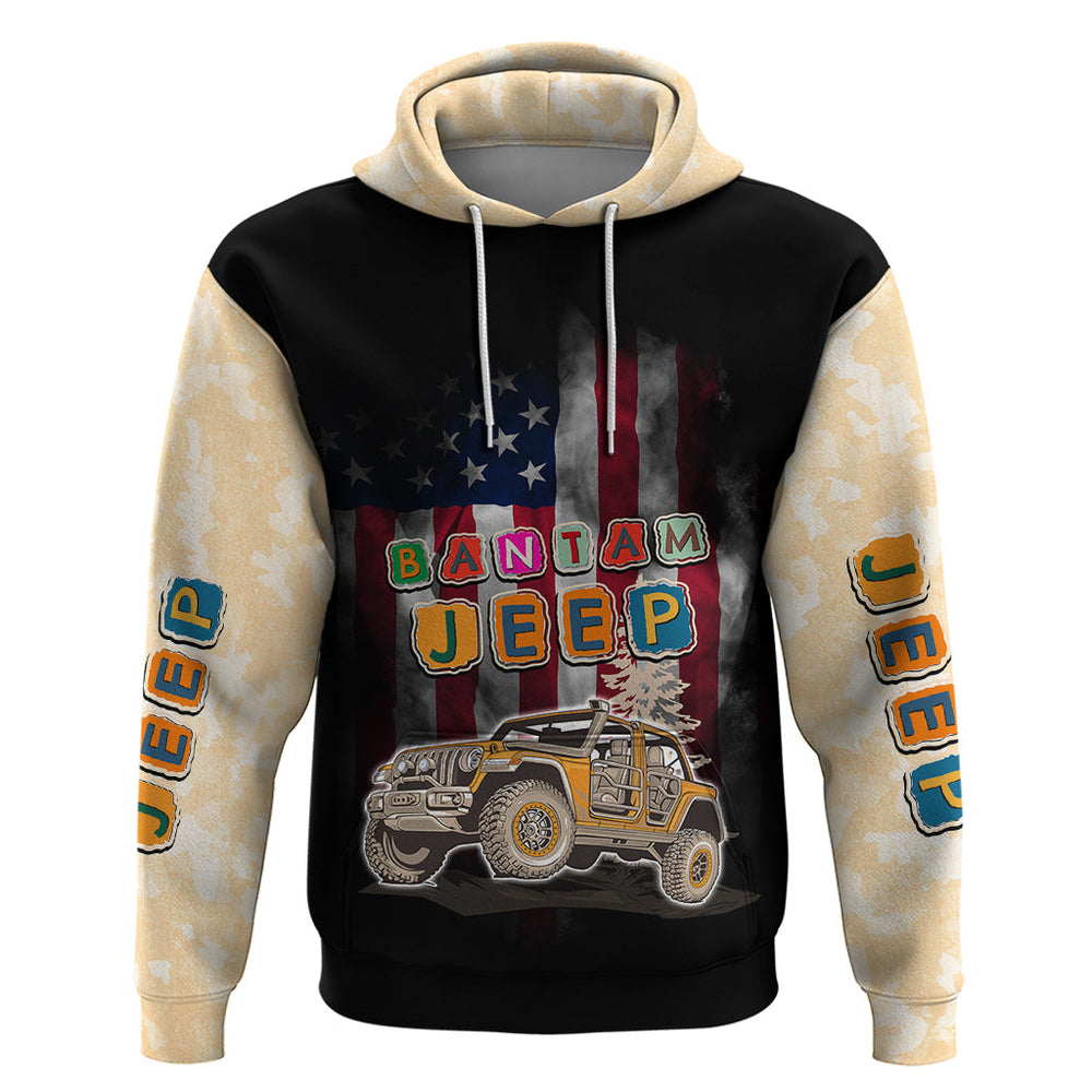 Beige Jeep Camouflage Hoodie Bantam Jeep Heritage Festival 2023 Beige Jeep Camouflage Hoodie Bantam Jeep Heritage Festival 2023
