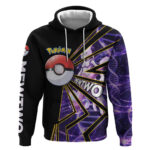 Mewtwo Pok Hoodie Psychic DNA Comic Style