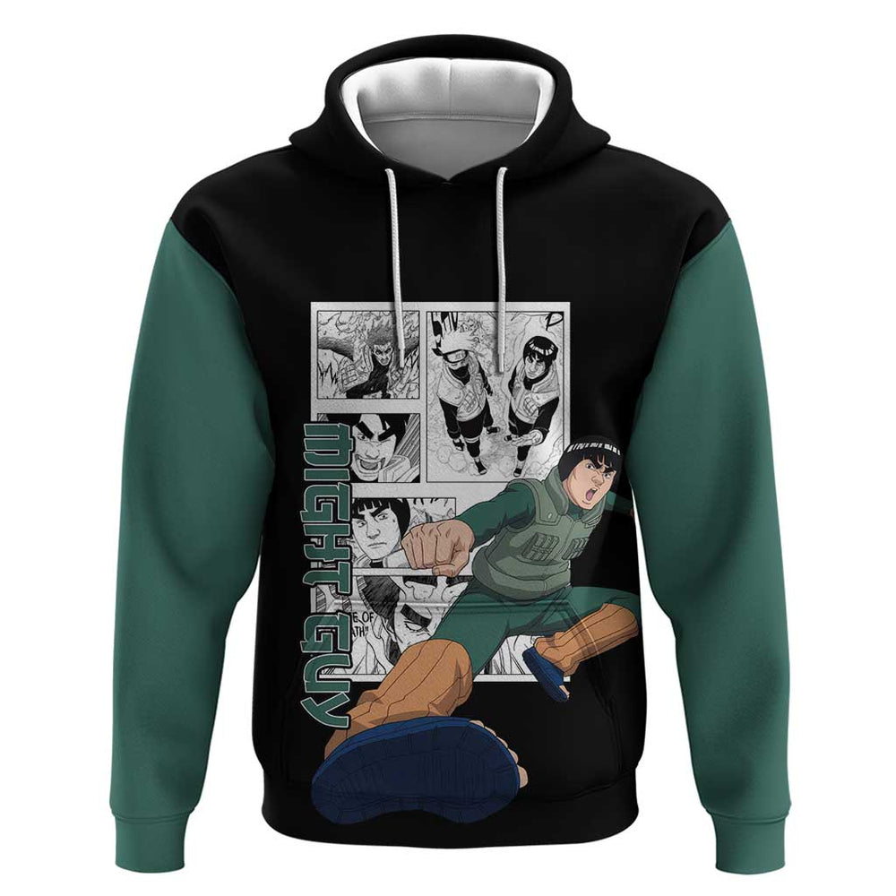 Might Guy - Naruto Hoodie Anime Mix Manga Style Might Guy - Naruto Hoodie Anime Mix Manga Style