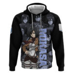 Mikasa Ackerman - Attack On Tittan Hoodie Anime Mix Manga Style